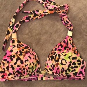 VS bikini leopard small top XS bottom
